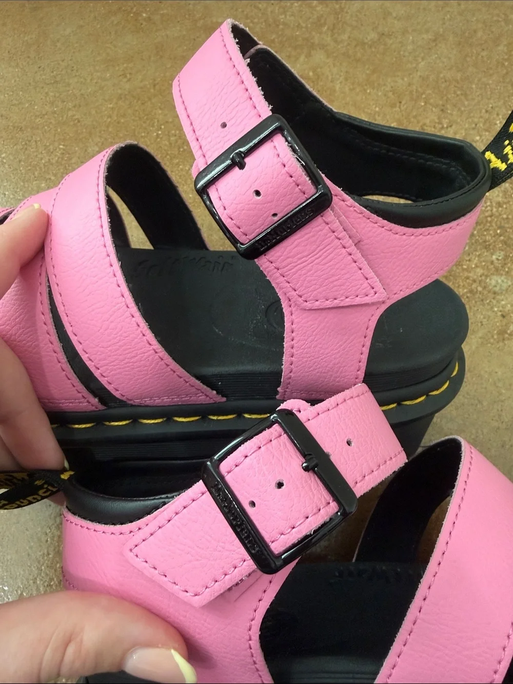 Dr. Martens Blaire Quad Platform Sandals Pink Leather Women’s US 8 EU 39 - Picture 9 of 9
